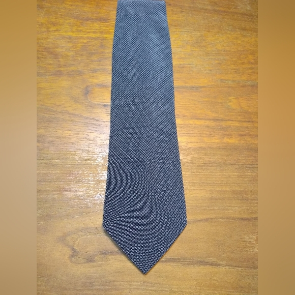 Giorgio Armani Other - Giorgio Armani Tie, Blue & Grey Micro Check Pattern, 100% Silk, Made in …